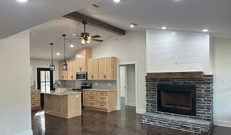 Fireplace kitchen